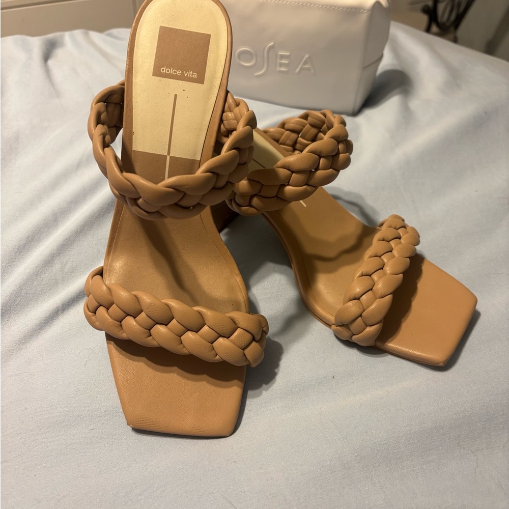 Dolce Vita Women's Tan Braided Sandals Size 10 Wide